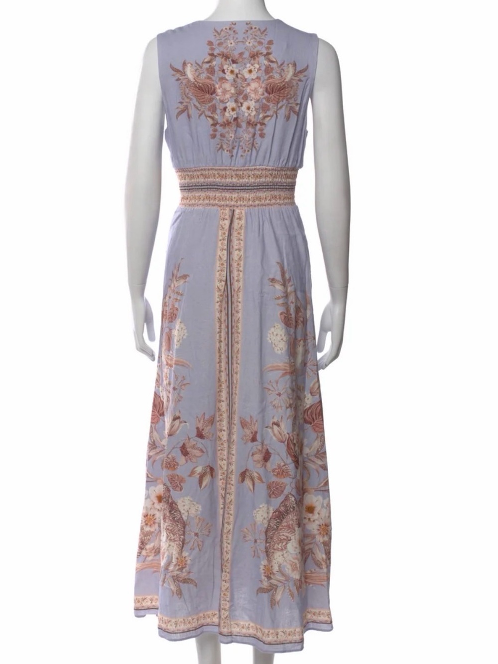 Caroline Constas Lilac Floral Tie-Front Maxi Dress - Picture 9 of 9